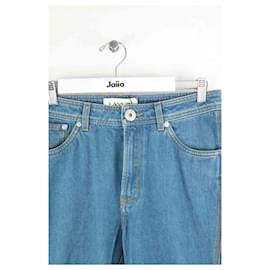 Lanvin-Straight cotton jeans-Blue