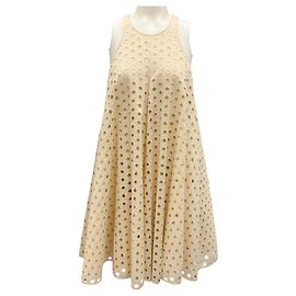Robe mini A-line sans manches en œillets métalliques dorés RED Valentino Doré
