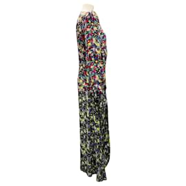 Autre Marque-Rohe Green Multi Sabrina Happy Floral Print Midi Dress-Multiple colors