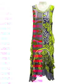 Autre Marque-Trelise Cooper Bright Side Print You Want A Pleat Of Me Mister Bright Side Dress-Multiple colors