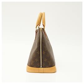 Louis Vuitton-Louis Vuitton Alma PM Monogram Canvas Leather Handbag-Brown
