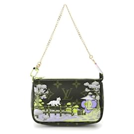 Louis Vuitton-Bolsa Mini Pochette Chain Vivienne Monogram Louis Vuitton-Marrom
