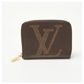 Louis Vuitton-Louis Vuitton Monogram Giant Canvas Leather Coin Purse-Brown