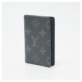 Louis Vuitton-Étui à cartes en cuir Monogram Eclipse de Louis Vuitton-Noir