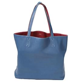 Hermès-Sac tote Hermes Double Sens 36-Bleu
