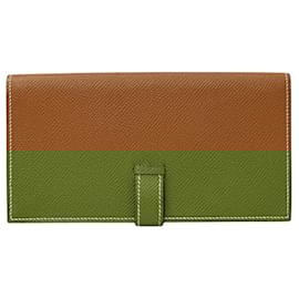 Hermès-Hermes Bearn Souffle Wallet Brown-Brown