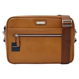Burberry-Burberry Men's Leather Shoulder Bag-Brown