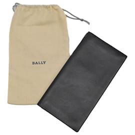 Bally-Bally Black Leather Long Wallet-Black