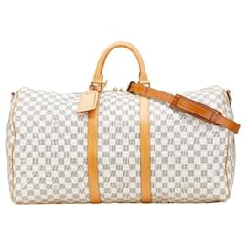 Louis Vuitton-Louis Vuitton Keepall Bandouliere Damier Azur 2way bag-White