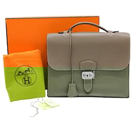 Hermès-Hermes Sac a Depeches 27 Briefcase-Grey