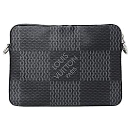 Louis Vuitton-Sac messager Trio Damier Graphite Louis Vuitton-Noir