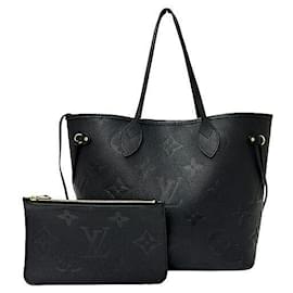 Louis Vuitton-Louis Vuitton Monogram Empreinte Neverfull MM Tote-Black