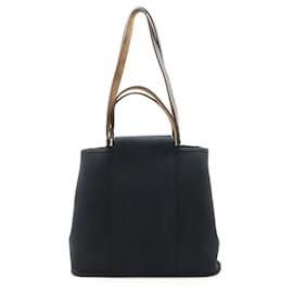 Hermès-Sac 2 en 1 en cuir Toile Officier Elan PM de Hermes Cabag-Noir