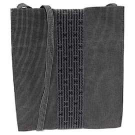 Hermès-Sac à épaule en toile Herline d'Hermès-Gris