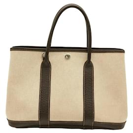 Hermès-Sac Tote Hermes Garden Party 30 TPM-Marron,Beige