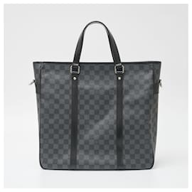 Louis Vuitton-Malette en toile cuir Damier Graphite Louis Vuitton-Noir