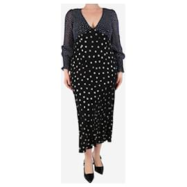 Autre Marque-Black and navy polka dot star maxi dress - size L-Black