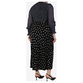 Autre Marque-Black and navy polka dot star maxi dress - size L-Black