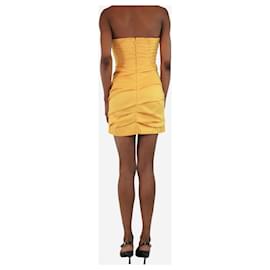 Autre Marque-Mustard Cheri strapless mini dress - size UK 6-Yellow