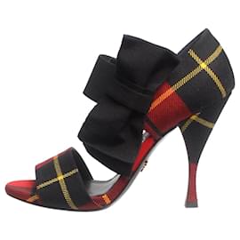 Prada-Red plaid heels - size EU 38.5 (UK 5.5)-Red