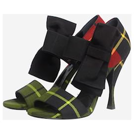 Prada-Red plaid heels - size EU 38.5 (UK 5.5)-Red