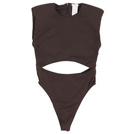 Alaïa Brauner einteiliger Cutout-Badeanzug - Größe UK 10 Braun