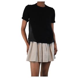 N°21 Pull en dentelle florale noir à dos ouvert - taille UK 8 Noir