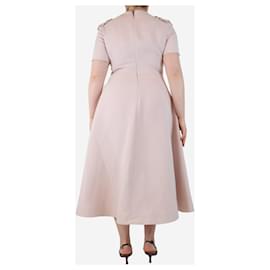 Autre Marque-Light pink floral cutout midi dress - size-Pink