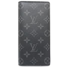 Louis Vuitton-Portefeuille long Monogram Eclipse Louis Vuitton-Noir,Monogramme