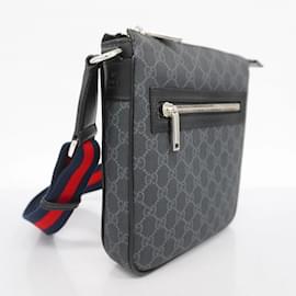 Gucci-Gucci Shoulder Bag GG Supreme Sherry Line 792082-Black