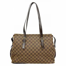 Louis Vuitton-Sac à épaule Chelsea Damier Louis Vuitton-Damier ebène