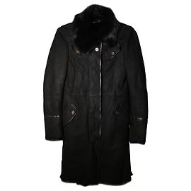 Increíble abrigo de shearling Gucci Negro
