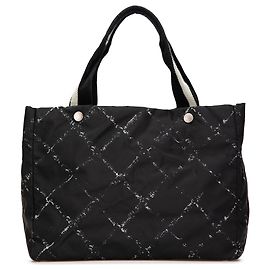 Chanel Borsa in Nylon della Vecchia Linea di Viaggio Nera Nero