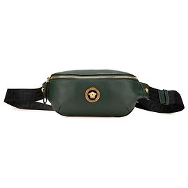 Bolsa de cinto Vanitas Medea em couro de bezerro texturizado verde Versace Verde Verde escuro