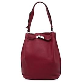 Hermès-Hermès Rouge Clemence So Kelly 22-Rouge,Bordeaux