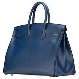 Hermès-Hermès Birkin Retourne 35 en Togo Bleu-Bleu,Bleu foncé