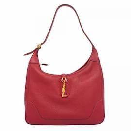 Hermès-Sac à épaule Hermes Trim 31 en Rouge Vif-Rouge