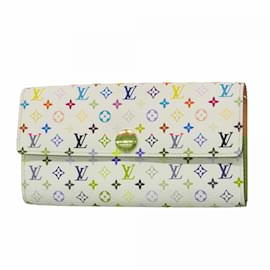 Louis Vuitton-Louis Vuitton Long Wallet Monogram Multicolor Portefeuille Sarah M93532-White