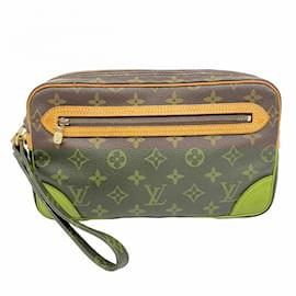 Louis Vuitton-Pochette Marly Dragonne GM Monogram Louis Vuitton-Marron