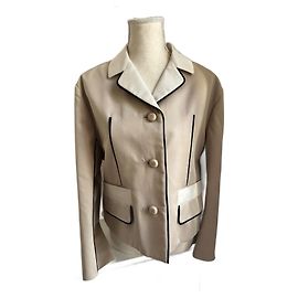 Veste Prada beige en polyester taille 42 Beige