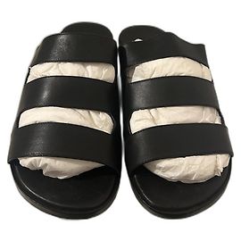 Hermès leather sandals black 3 straps size 39 Black