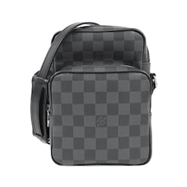 Louis Vuitton-Sac à épaule Louis Vuitton Damier Graphite Rem N41446-Damier ebène