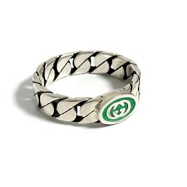 Anello in argento Interlocking G da uomo Gucci Altro