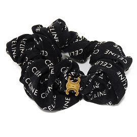 Céline Scrunchie in seta Celine in nero Nero
