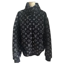 Louis Vuitton Monogram Jacquard Jacke Schwarz L Schwarz