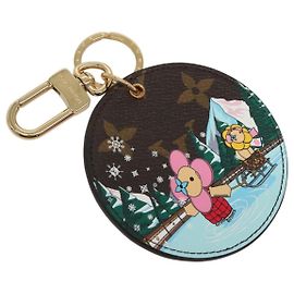 LOUIS VUITTON Monogram Vivienne Chaveiro Illustre Charm M82633 Auth 116097 Dourado