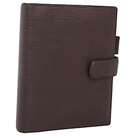 Louis Vuitton-LOUIS VUITTON Epi Agenda GM Day Planner Cover Mocha Brown R2006D LV Auth 121823-Brown