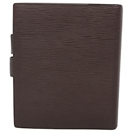 Louis Vuitton-LOUIS VUITTON Epi Agenda GM Day Planner Cover Mocha Brown R2006D LV Auth 121823-Brown
