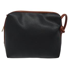 Autre Marque-BOTTEGA VENETA Shoulder Bag PVC Black Brown gold Auth bs25135-Brown,Black,Golden
