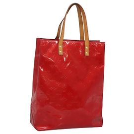 LOUIS VUITTON Monogram Vernis Reade MM Sac à main Rouge M91086 LV Auth 122621 Rouge